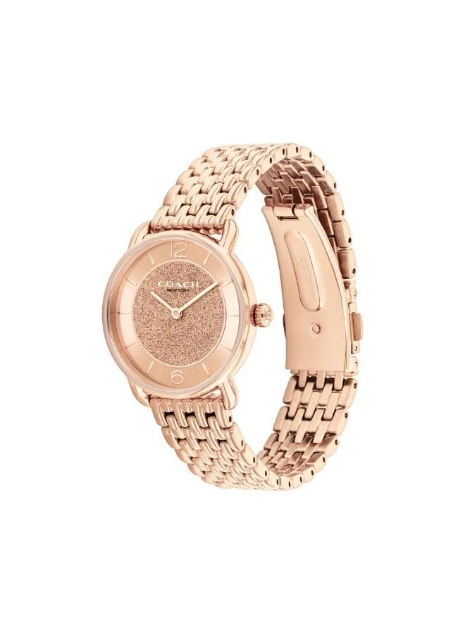 COACH  2-Hand Elliot Collection Quartz Movement Watch For Women With Rose Gold-Tone Stainless Steel Bracelet - 14504371 for Women | Best Price UAE